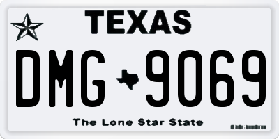 TX license plate DMG9069