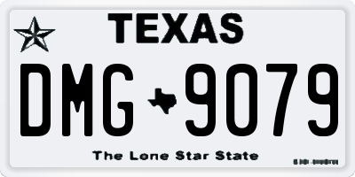TX license plate DMG9079