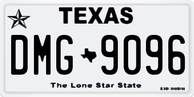 TX license plate DMG9096