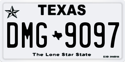 TX license plate DMG9097