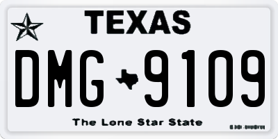 TX license plate DMG9109