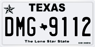 TX license plate DMG9112