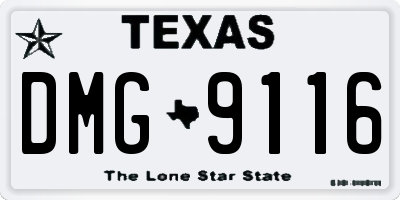 TX license plate DMG9116