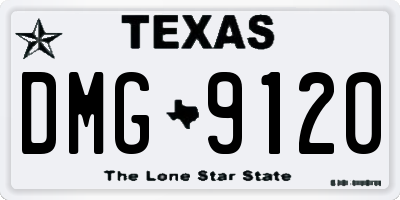 TX license plate DMG9120