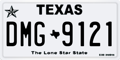 TX license plate DMG9121