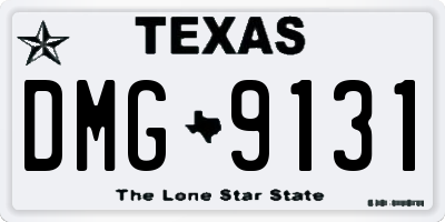 TX license plate DMG9131