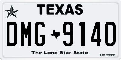 TX license plate DMG9140