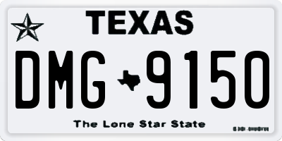 TX license plate DMG9150