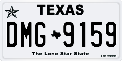 TX license plate DMG9159