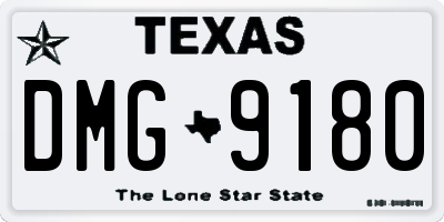 TX license plate DMG9180