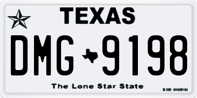 TX license plate DMG9198
