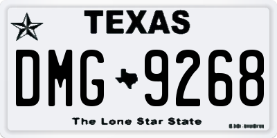 TX license plate DMG9268