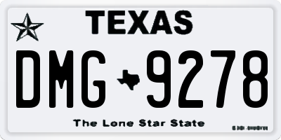TX license plate DMG9278