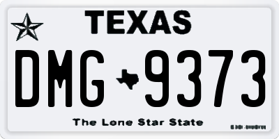 TX license plate DMG9373