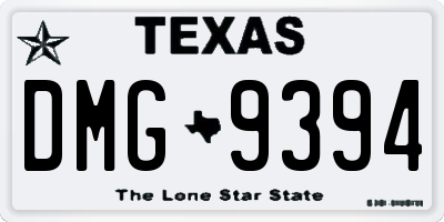 TX license plate DMG9394