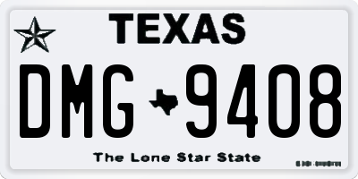TX license plate DMG9408