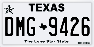 TX license plate DMG9426