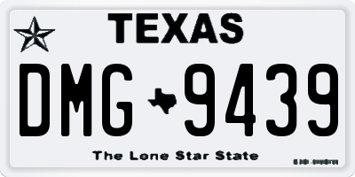 TX license plate DMG9439