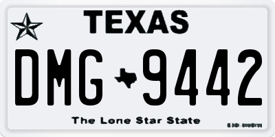 TX license plate DMG9442