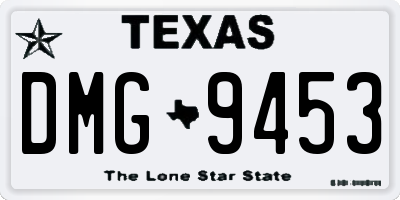 TX license plate DMG9453