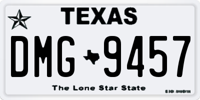 TX license plate DMG9457