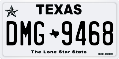 TX license plate DMG9468