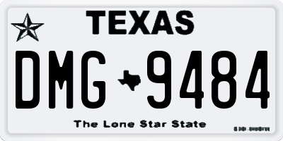 TX license plate DMG9484