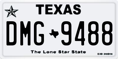 TX license plate DMG9488