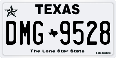 TX license plate DMG9528