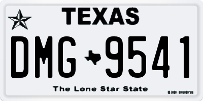 TX license plate DMG9541