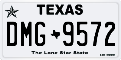 TX license plate DMG9572