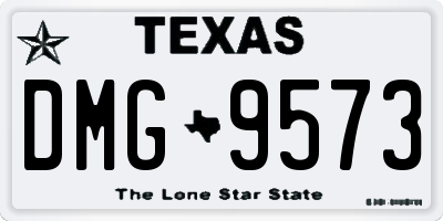 TX license plate DMG9573