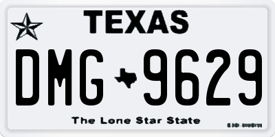 TX license plate DMG9629