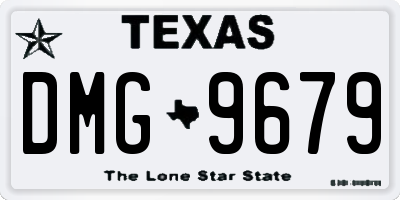 TX license plate DMG9679