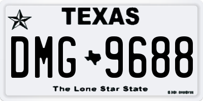 TX license plate DMG9688