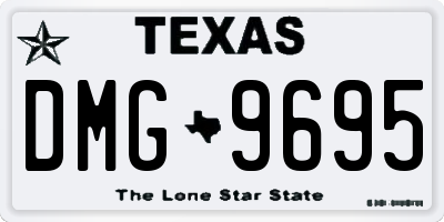 TX license plate DMG9695