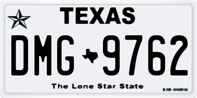 TX license plate DMG9762