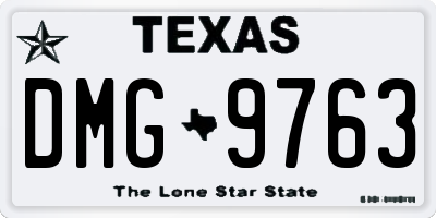 TX license plate DMG9763