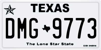 TX license plate DMG9773