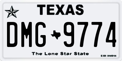 TX license plate DMG9774