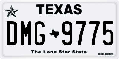 TX license plate DMG9775