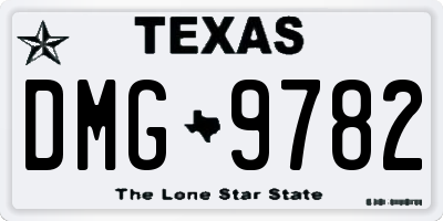 TX license plate DMG9782