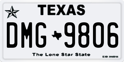 TX license plate DMG9806