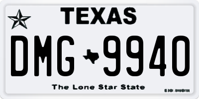 TX license plate DMG9940
