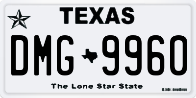 TX license plate DMG9960