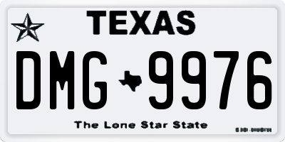 TX license plate DMG9976