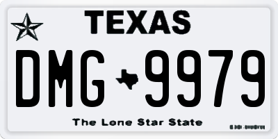 TX license plate DMG9979