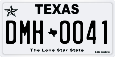 TX license plate DMH0041
