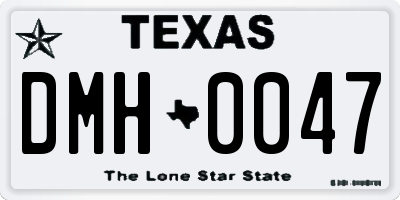 TX license plate DMH0047