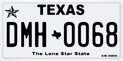 TX license plate DMH0068